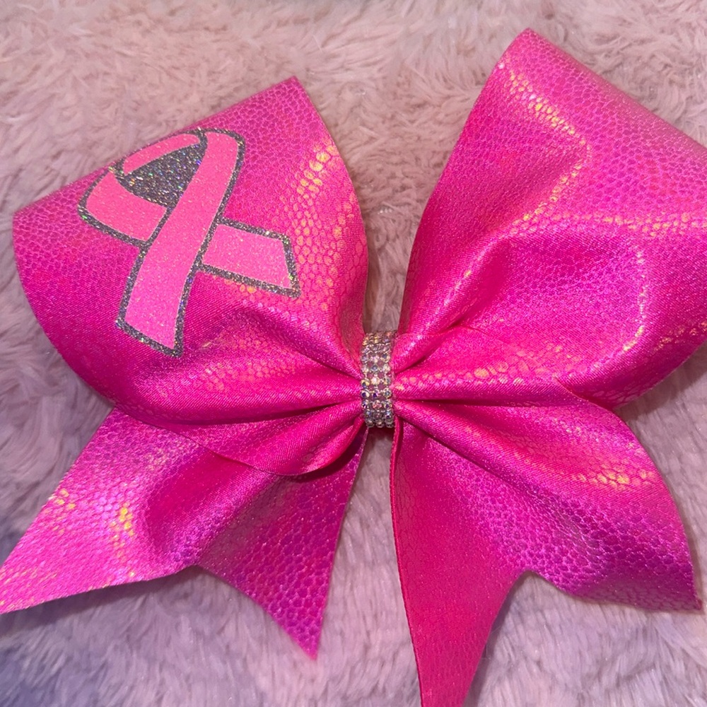Cancer Awareness Cheer Bow 🩷